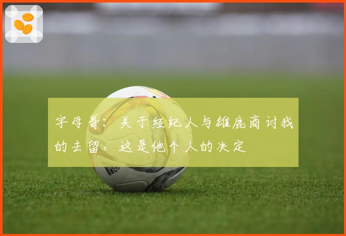 字母哥：关于经纪人与雄鹿商讨我的去留，这是他个人的决定